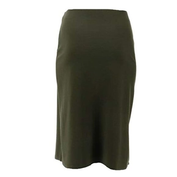Slinky Brand Faux-Wrap Ponte Midi Skirt 689-919 - Picture 3 of 6